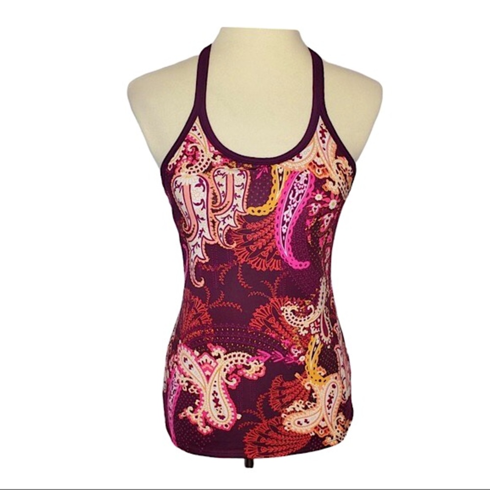 Athleta Pavitra Paisley Tank Top Yoga Running Sz S